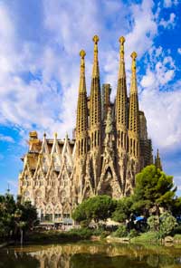 Image of the Sagrada Familia, with our car hire service in Castelldefels you can go and see it easly.